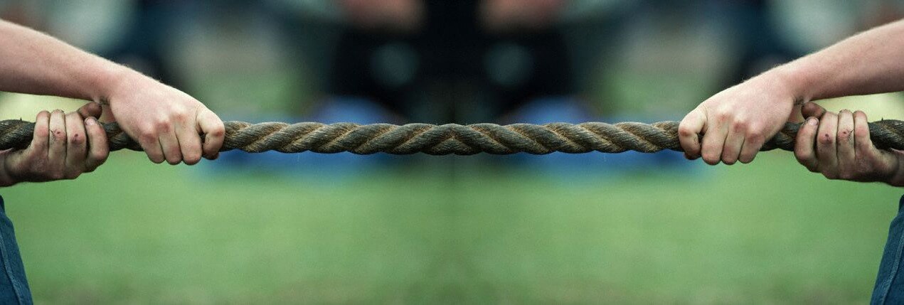 a blink of an eye, tug of war